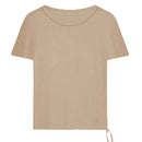 oversized T-Shirt AMINA mit Tunnelzug am Saum, individuell justierbar - Yoga T Shirt mit Tunnelzug AMINA - tangerine - kamah yoga and style