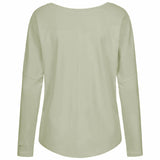 Shirt "VALERIE", reed - Basic Langarmshirt, Rückansicht, kamah Yoga & Style