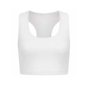 Yoga Bustier Top MIKA, Farbe White, Frontansicht