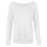 Shirt "VALERIE", white - Basic Langarmshirt, Frontansicht, kamah Yoga & Style