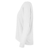 Shirt "VALERIE", white - Basic Langarmshirt, Seitenansicht, kamah Yoga & Style