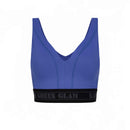 sportives Yoga Top mit Cut Out-Optik im Rücken WHITNEY - Farbe Mediterraneo - kamah yoga and style