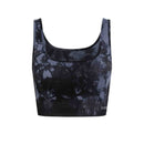 YOKO, Yoga and Fitness Crop Top, gemustert, blue batik| kamah