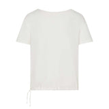 Yoga Shirt "Amina", white - weites Shirt mit Tunnelzug