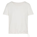 oversized T-Shirt AMINA mit Tunnelzug am Saum, individuell justuerbar - lockeres Yoga T Shirt mit Tunnelzug AMINA - Farbe offwhite - kamah yoga and style