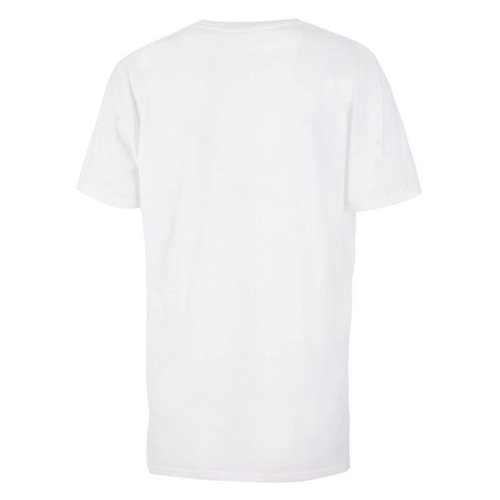 oversized unisex T-Shirt TONI  mit Cool Cazzz Logo Print - Farbe white/magenta 
