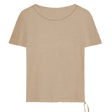 oversized T-Shirt AMINA mit Tunnelzug am Saum, individuell justierbar - Yoga T Shirt mit Tunnelzug AMINA  - tangerine - kamah yoga and style