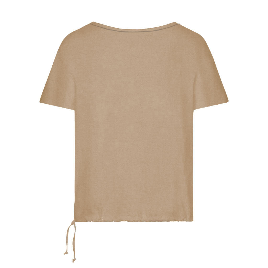 oversized T-Shirt AMINA mit Tunnelzug am Saum, individuell justierbar - Yoga T Shirt mit Tunnelzug AMINA  - tangerine - kamah yoga and style