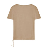 oversized T-Shirt AMINA mit Tunnelzug am Saum, individuell justierbar - Yoga T Shirt mit Tunnelzug AMINA  - tangerine - kamah yoga and style