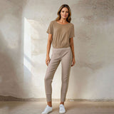 oversized T-Shirt AMINA mit Tunnelzug am Saum, individuell justierbar - Yoga T Shirt mit Tunnelzug AMINA  - tangerine - kamah yoga and style