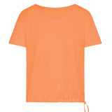 Yoga Shirt "Amina", orange - weites Oversize T-Shirt mit Tunnelzug, kamah