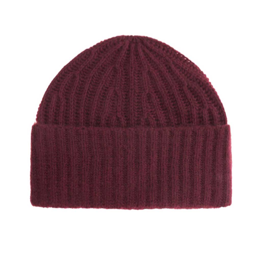  unisex rib knit Mütze aus 100% Cashmere - verschiedene Farben - kamah yoga and style