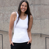 Yoga Top "Erin", white - Supersoftes Basic Tanktop in white - Kamah Yoga and Style