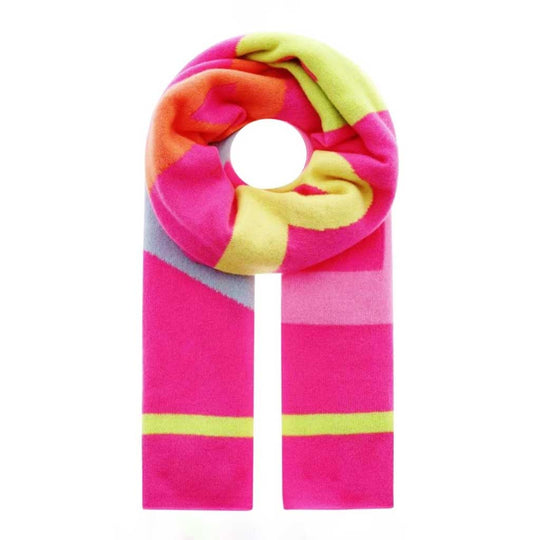 grosses Cashmere Plaid mit buntem Schriftzug- verschiedene Farben