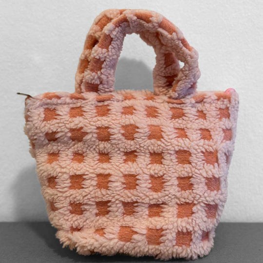 flauschige Mini Bag mit kleinem Muster - Farbe rosé