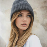 unisex Ribstrick Mütze aus recycelter Merino Wolle, Fair trade - unisex Mütze aus 100% Merino Wool - verschiedene Farben - kamah yoga and style