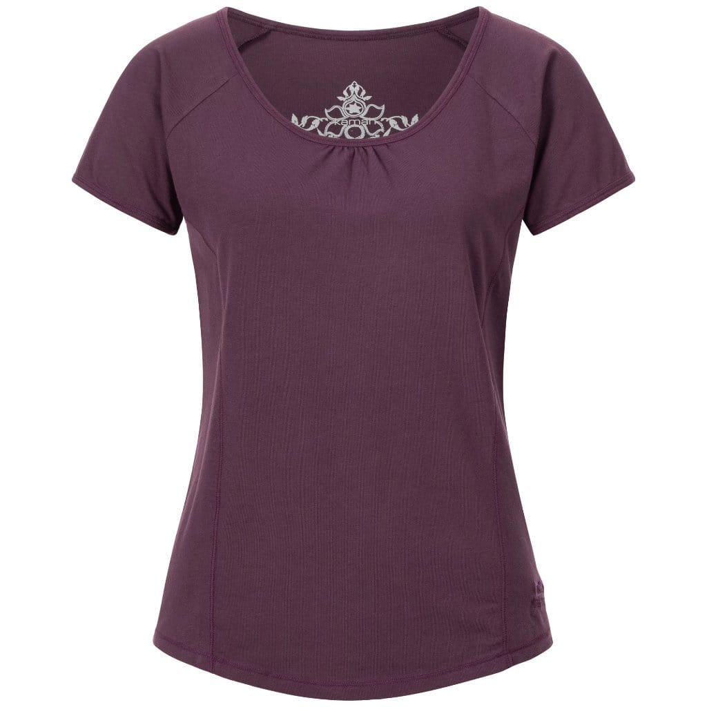 Yoga  Kurzarm Shirt für Damen, VIOLA, Farbe red purple