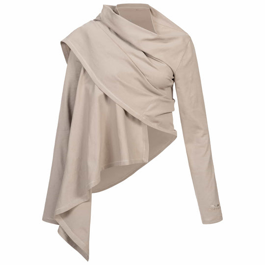 Multifunctional yoga wrap jacket "Natalie" in charcoal