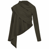 Multifunktionale Yoga Wickeljacke "Natalie" in olive - Kamah Yoga and Style