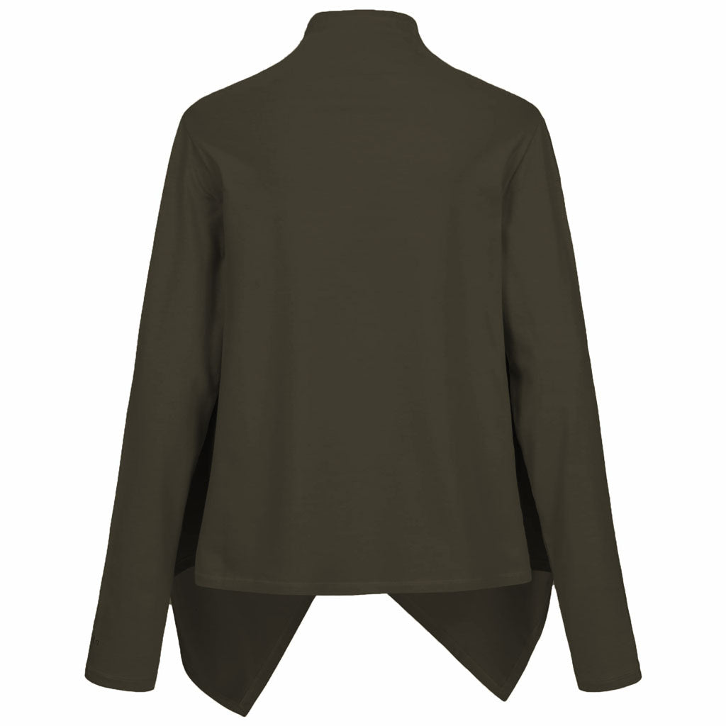 Multifunktionale Yoga Wickeljacke "Natalie" in olive - Kamah Yoga and Style