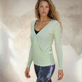 Yoga Langarmshirt SUSAN, verschiedene Farben, Wrap Pulli | kamah - Yoga Langarmshirt in Wickeloptik SUSAN - verschiedene Farben - kamah yoga and style