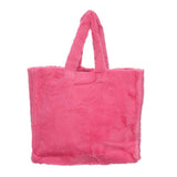 weiche Tasche aus veganem Fell - Farbe pink - weiche Yoga Tasche - Farbe pink - kamah yoga and style