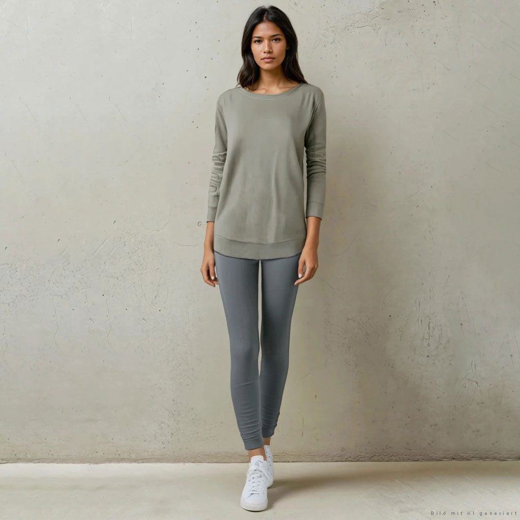 Leggings aus eco-Cotton, mit elastischem Einsatz - Yoga Leggings aus Eco-Cotton, GOPA - in verschiedenen Farben - kamah yoga and style