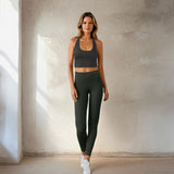 Leggings aus eco-Cotton, mit elastischem Einsatz - Yoga Leggings aus Eco-Cotton, GOPA - in verschiedenen Farben - kamah yoga and style