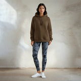 Yoga leggings YAMUNA, blue batik mit shape-Effekt - High Waist Yoga Leggings YAMUNA,  Farbe Blue Batik - kamah yoga and style