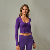  cropped Yoga Longsleeve ZENZI - Farbe lilac | kamah - Yoga Longsleeve ZENZI - Farbe lilac - kamah yoga and style