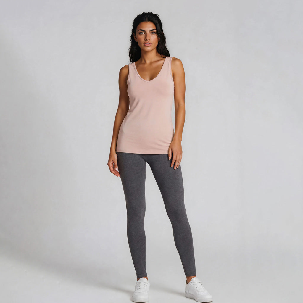 Yoga Top ZIA, V-neck tank mit seitlicher Raffung, verschiedene Farben | kamah - Yoga V-Neck Top mit seitlicher Raffung ZIA - verschiedene Farben - kamah yoga and style