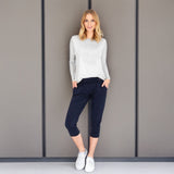 Sarouel Capri Pant CHARLIE - softe 3/4-Hose in verschiedenen Farben - super leichte 3/4 Yoga Haremshose CHARLIE - verschiedene Farben - kamah yoga and style