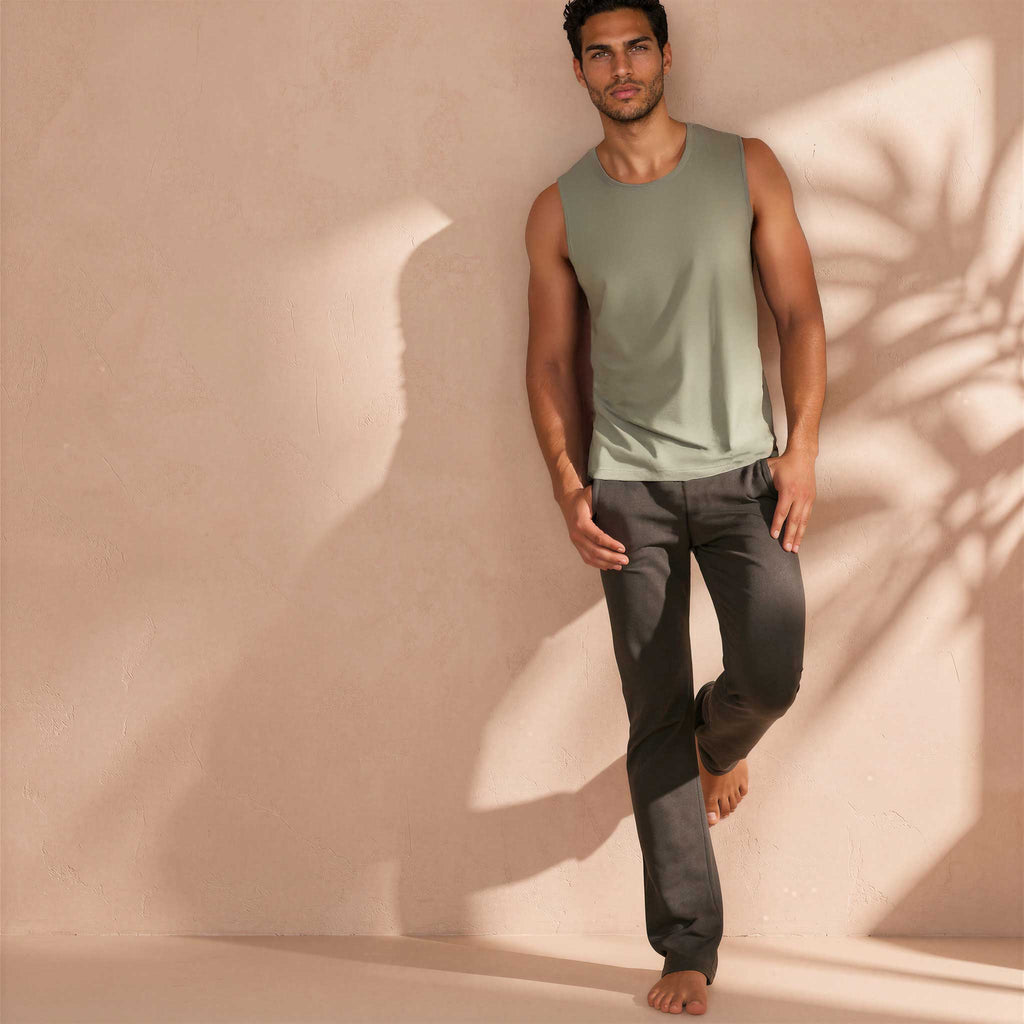 Yoga Tank Top für Männer RICK, Bio Baumwolle| kamah - lockeres Yoga Tanktop aus Bio-Baumwolle RICK - in verschiedenen Farben - kamah yoga and style