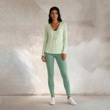 Leggings aus eco-Cotton, mit elastischem Einsatz - Yoga Leggings aus Eco-Cotton, GOPA - in verschiedenen Farben - kamah yoga and style