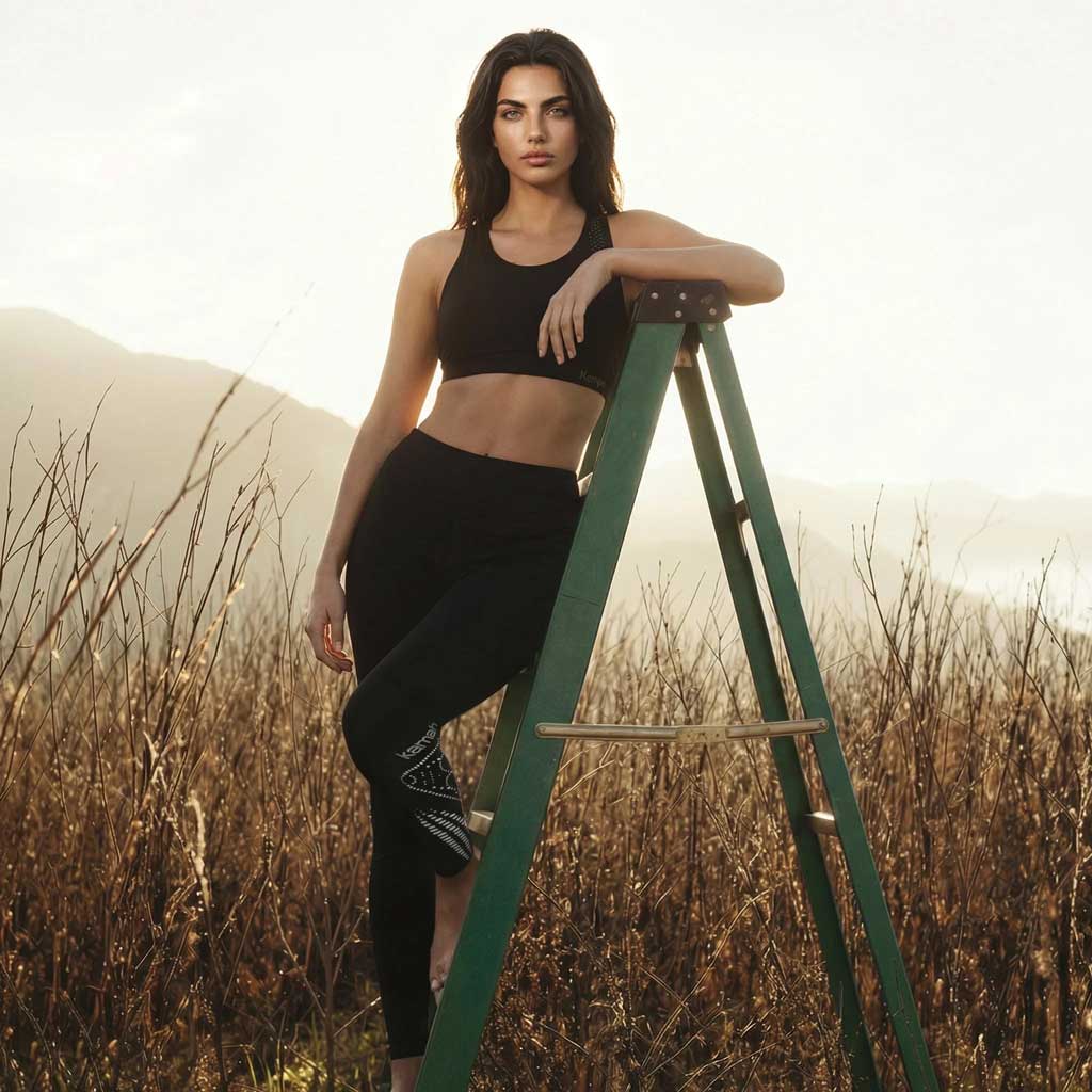 active Yoga tight SAFIRA, black mit shape-Effekt - figurformende Yoga Leggings SAFIRA mit SHAPE Effekt -  verschiedene Farben - kamah yoga and style