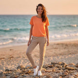 yoga Shirt mit Tunnelzug am Saum, individuell justierbar - Yoga T Shirt mit Tunnelzug AMINA  - in verschiedenen Farben - kamah yoga and style