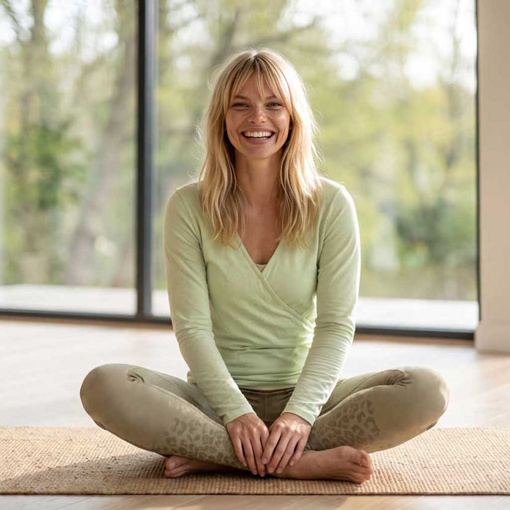 Yoga Langarmshirt SUSAN, verschiedene Farben, Wrap Pulli | kamah - Yoga Langarmshirt in Wickeloptik SUSAN - verschiedene Farben - kamah yoga and style