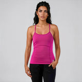 Yoga Top PRISCA, Farbe fuchsia, Tank, yogatop, sport top | kamah - Yoga Top mit Innen-Bra PRISCA , Farbe fuchsia - kamah yoga and style