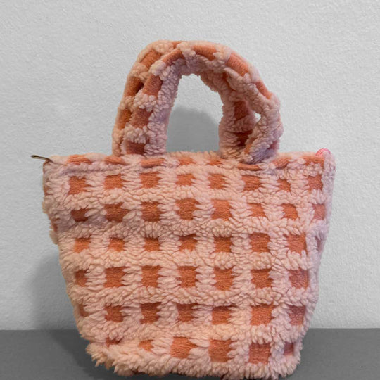 flauschige Mini Bag mit kleinem Muster- verschiedene Farben