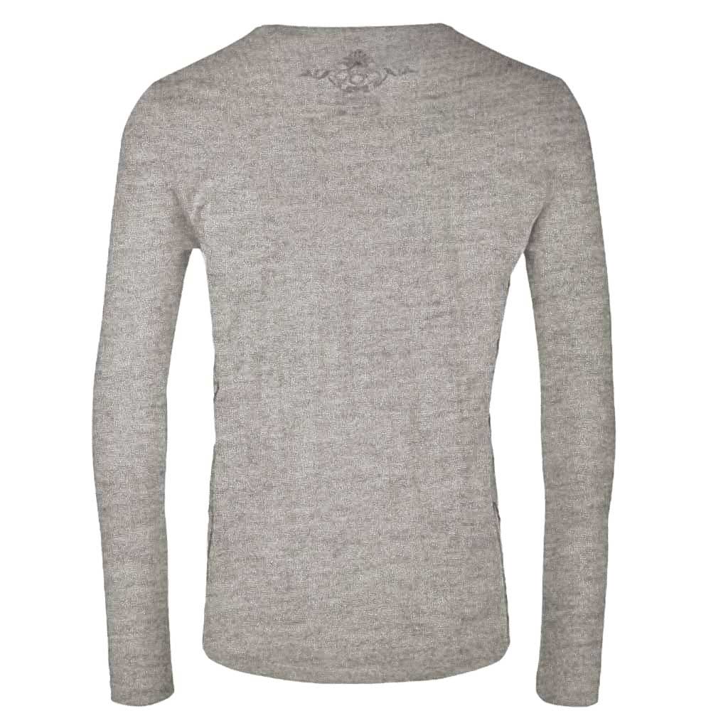 Herren Yoga Longsleeve SIMON, grey melange - Superbequem, kamah Yoga & Style, back