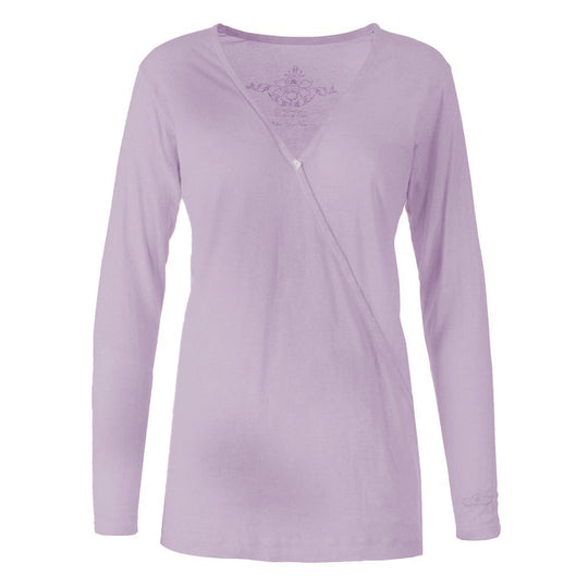 Yoga Langarmshirt in Wickeloptik SUSAN - verschiedene Farben