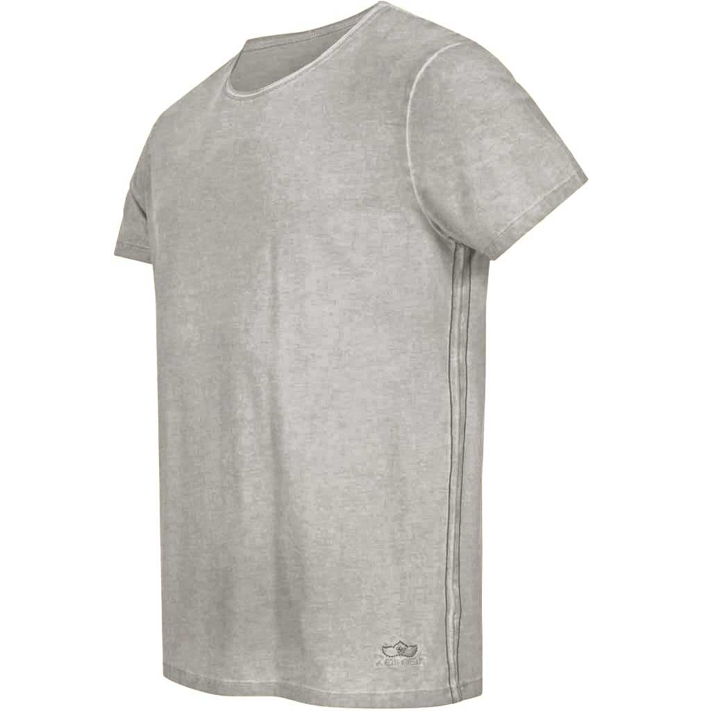 unisex Herren Kurzarm T--Shirt SABU, col. grey melange, piece dye –Kamah Yoga and Style