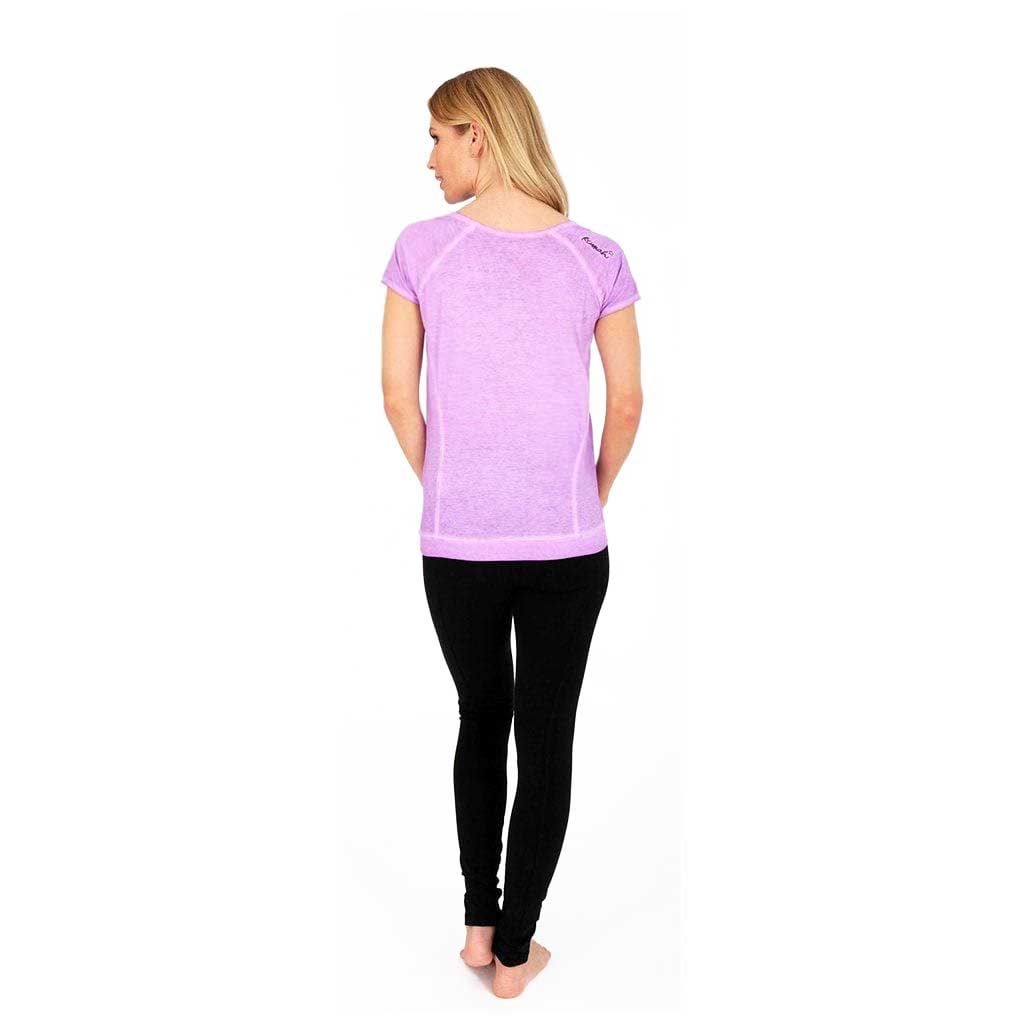 Kurzarm-Shirt LASHANA, Farbe neon purple, Stückfärbung, Top | kamah - Yoga-Shirt "Lashana",  neon purple - Supersoftes T-Shirt im Piece Dye - kamah yoga and style