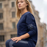 Yoga Legging "Tyra", nightblue - Active Tights mit Print - Kamah Yoga and Style