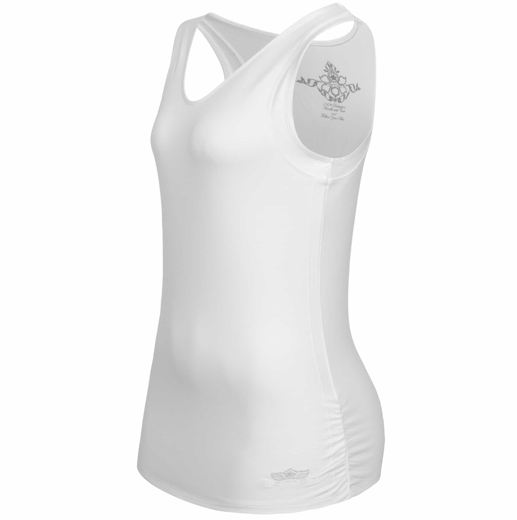 Yoga Top ZIA, V-neck tank mit seitlicher Raffung, seitlich