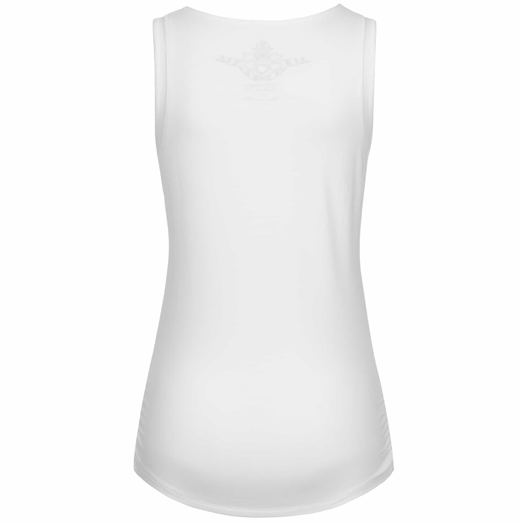 Yoga Top ZIA, V-neck tank mit seitlicher Raffung, Rückansicht