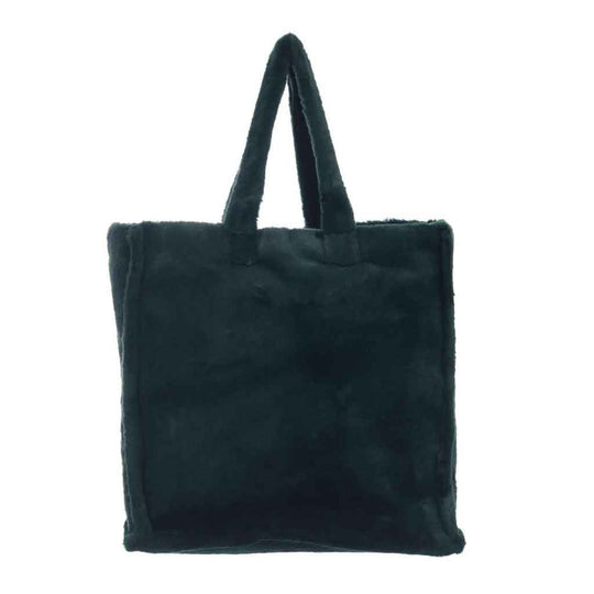 weicher HOLD_ALL  SHOPPER aus Teddyfell - Farbe ivy green