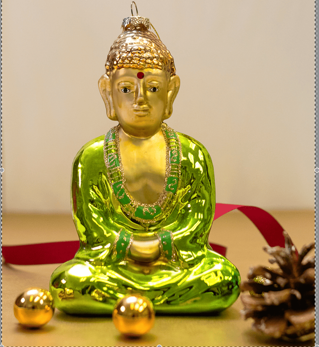 Figur "Buddha", grün - zum Aufhängen - Kamah Yoga and Style