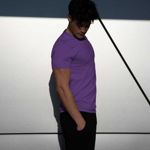 Lounge-Shirt "Sabu", lilac – Lässiges Basic Herren - Shirt - Kamah Yoga and Style
