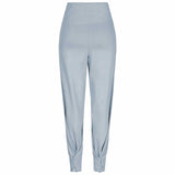 Lounge Pant "Zen", Blue Fog - Superweiche 7/8 Yoga Hose mit Umschlagbund, Rück